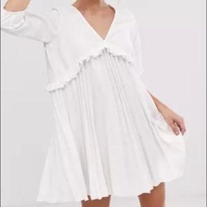 ASOS DESIGN pleated smock mini dress